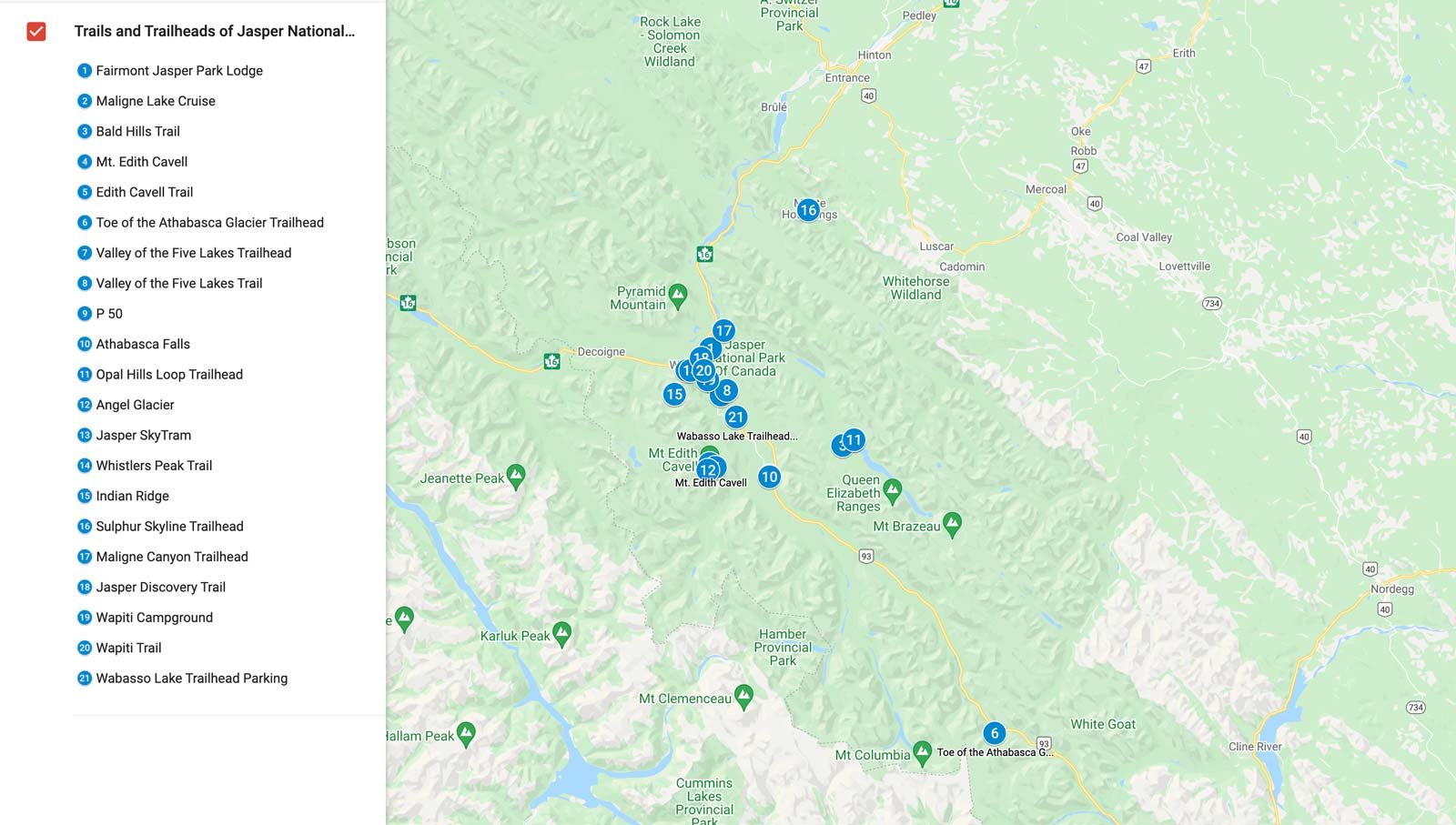 Guia apresenta 13 trilhas para todos os níveis no Parque Nacional Jasper - Imagem do artigo original